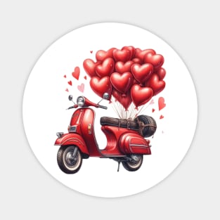 Valentine Vespa Magnet